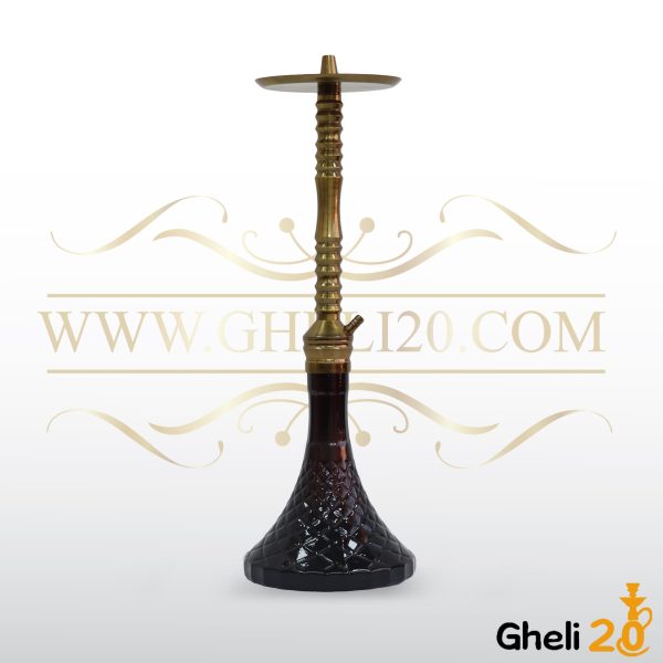 خرید فروش قلیون قلیان مدرن فانتزی طلایی تنگ مشکی