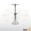 خرید فروش قلیان کرنو نقره ای کوتاه سوپاپ مخفی تنگ شفاف