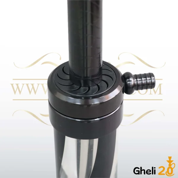 خرید قلیون قلیان مشکی وارداتی Alfe Shisha تنگ طرح دار 