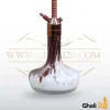 خرید فروش قیمت قلیان بلند قلیون لاین کینگ بدنه رنگ رزگلد شمش استیل خالص تنگ ابروباد