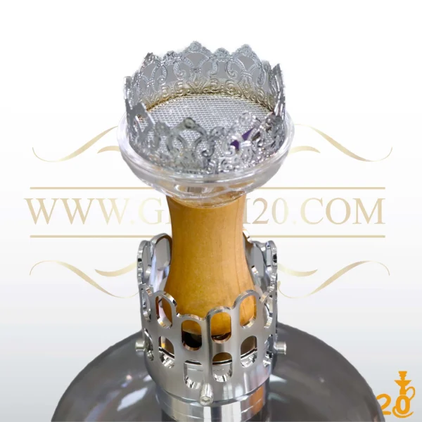 خرید فروش قیمت قلیون قلیان وارداتی لاکچری و فانتزی اصلی تنه چوب درجه 1 تنگ کروم پایه دار