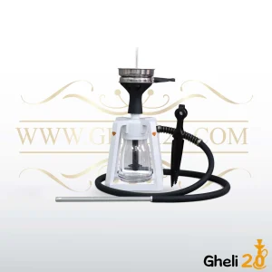 خرید قلیان قلیون لاکچری وارداتی مسافرتی درجه 1 بدنه آهنی سفید