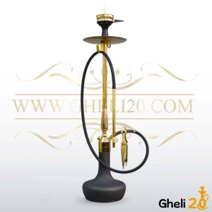 خرید قلیان قلیون لاین کینگ بلند لاکچری وارداتی بدنه شمش استیل – برند LION KING