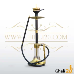 خرید قلیان قلیون لاکچری و مدرن وارداتی درجه 1 بدنه تمام شمش استیل طلایی – برند MR.EDS